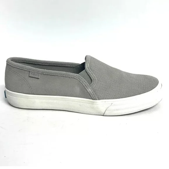 Keds Women's Double Decker Suede Sneaker - Slip-On Faux Shearling Lined Casual Shoes